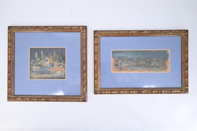 deux tableaux accrochés au mur l'un à côté de l'autre
