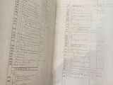 a book open on a table with a lot of writing on it