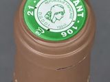 a close up of a bottle of wine with a label on it