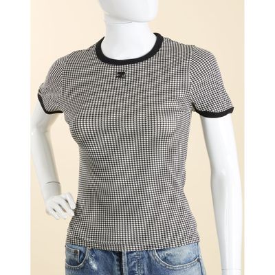 COURRÈGES, Tee-shirt "Contraste Signature" en coton contrast…