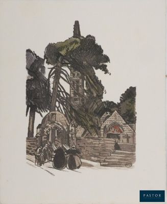une photo représentant un dessin d'un moulin à vent au milieu d'un champ