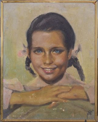 Pierre PIGET (1907-1990) - Portrait d'une jeune fille Huile …