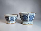 pair of chinese blue and white porcelain bowls
