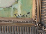 a picture of a painting on the wall of a room