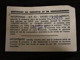 an image of a label on the back of a black jacket