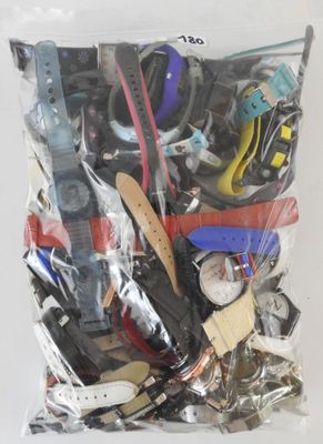 a bag of assorted watches and other items in it