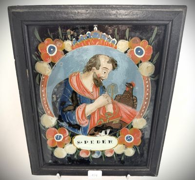 a picture of a painting of a man playing a musical instrument