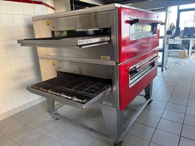 Four à pizza deux bouches gaz  XLT 3255 avec convoyeur