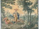 une image d'une tapisserie accrochée au mur d'une pièce