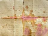 a piece of old paper with writing on it