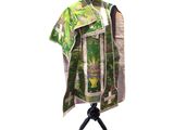 an image of a green and white robe on a tripod stand