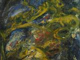 an image of a painting of a woman in a green dress
