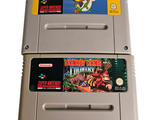 two nintendo game cartridges sitting side by side on a white surface