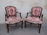paire de chaises antiques avec rembourrage floral rembourrage rembourrage rembourrage rembourrage rembourrage rembourrage rembourrage rembourrage