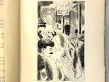 un livre ouvert avec le dessin d'un homme et d'une femme