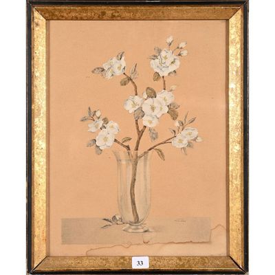 une image d'une peinture de fleurs dans un vase