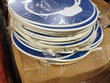 a lot of plates stacked on top of each other