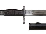 an image of a knife with a black handle and a black sheath