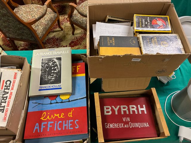 Six cartons et cagettes de livres modernes