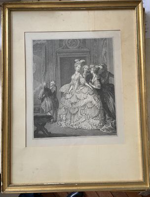une vieille photo représentant un homme et une femme en tenue de cérémonie, debout l'un à côté de l'autre