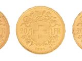 trois pièces d'or, dont une souveraine et une autre souveraine