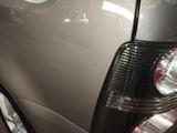 a close up view of a car ' s tail light