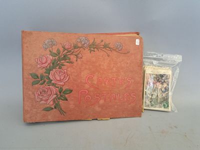 Album de cartes postales. On y joint des cartes postales en vrac et un