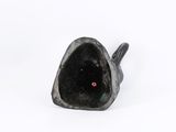 an image of a small black object with a red dot in it