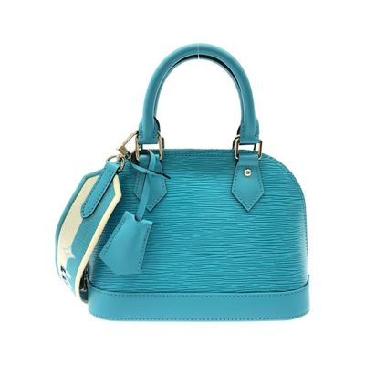 louis vuitton blue epi leather mini alma bag