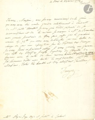 an old document with a handwritten letter on it and a picture of a bird