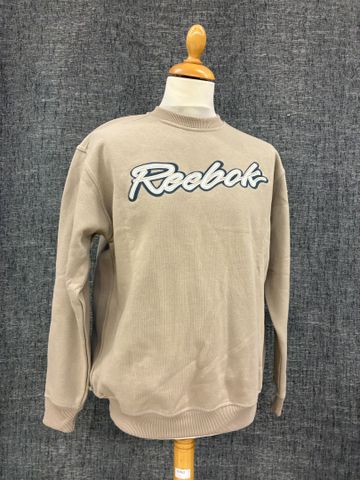REEBOK Homme – Sweat beige en coton et polyester. Taille : M. Neu...