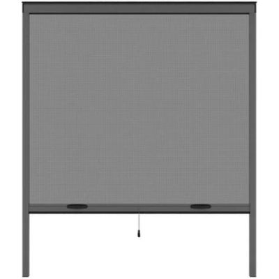 a black and white photo of a window with a screen on it