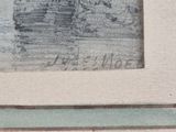 drawing of a staircase leading up to the top of a building