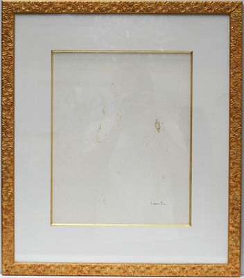 a painting of a man and a woman in a gold frame