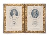 deux portraits encadrés représentant un homme et une femme