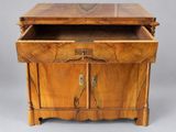 an image of a wooden cabinet with a drawer on top of it