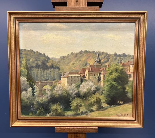 Auguste CLERGEAU (1898 - 1967) « Vue de La Celle Dunoise (23) ». ...