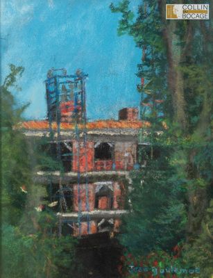 Jean GOULEMOT (1937-2023) Lot de deux pastels : - Vue d'un b…