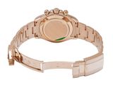 a close up of a watch on a bracelet on a white background