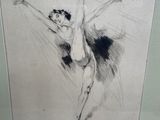 drawing of a ballerina in a ballerina pose in a frame