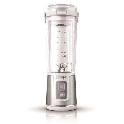 a blender that is sitting on a white surface