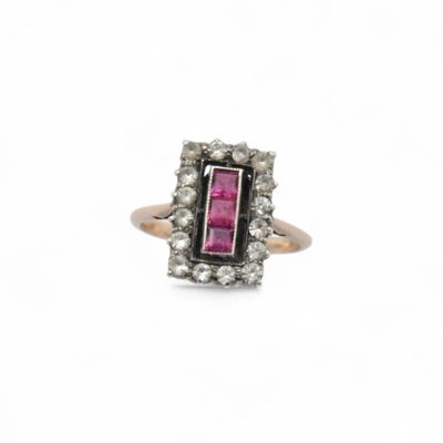 a pink tourmaline and diamond ring
