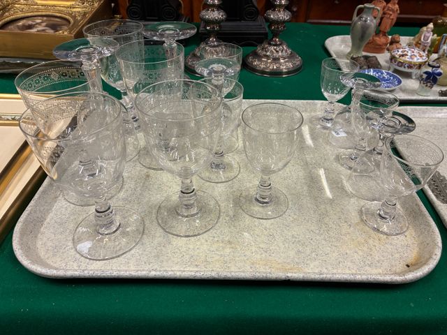 Partie de service de verre en cristal