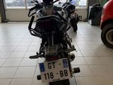 a motorcycle that is parked inside of a building