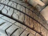 a close up of a tire on a vehicle