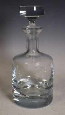 LANCEL Carafe en verre H : 27 cm avec bouchon