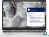 a laptop that is open with a message on the screen