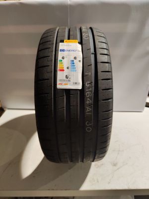 a close up of a tire on top of a table
