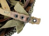 a close up of a pair of shoes with a strap