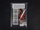 a card with a picture of a man with a boxing glove on it